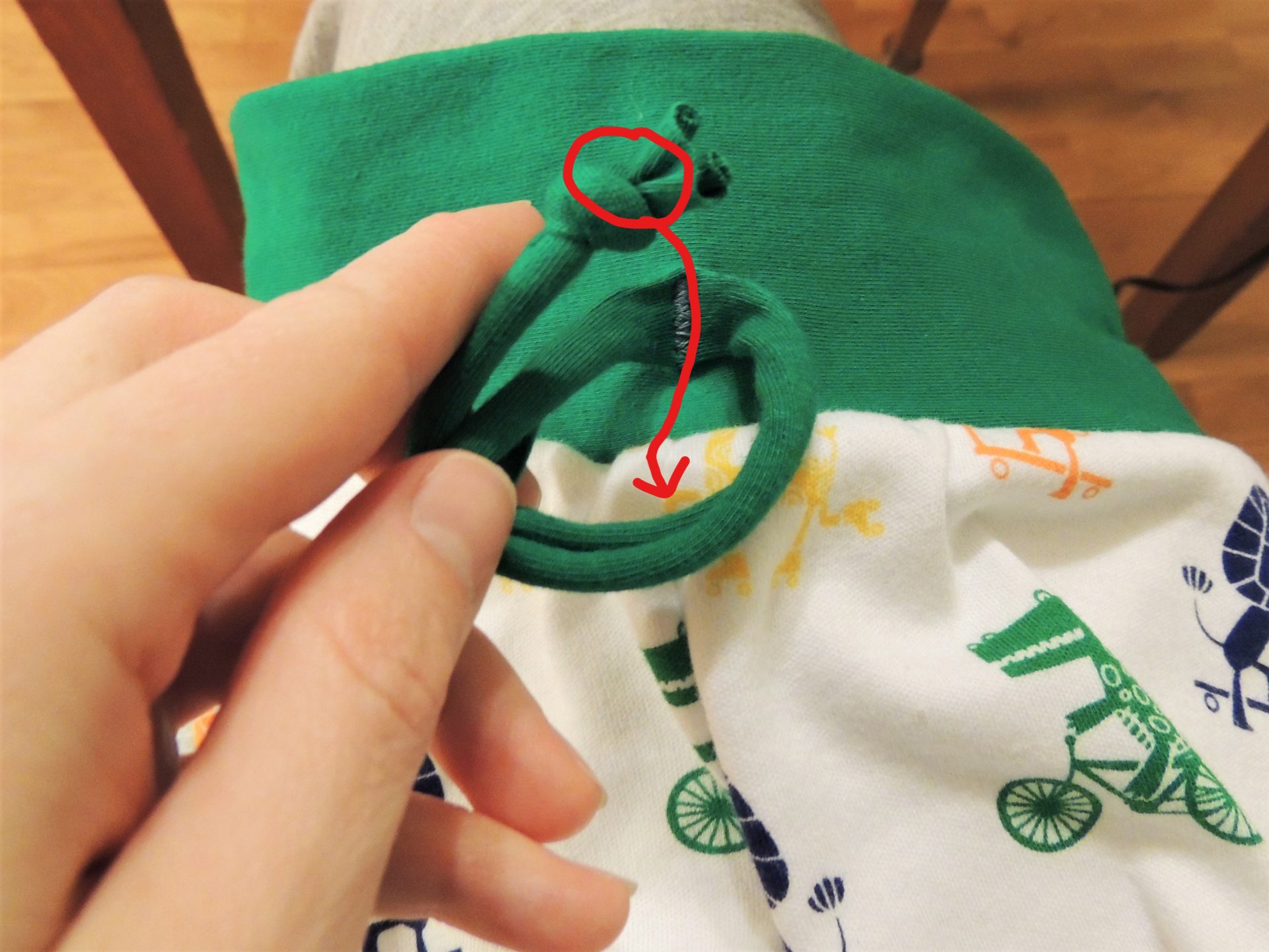 Yoga Waistband and Faux Drawstring Boy Leggings Hack and Tutorial