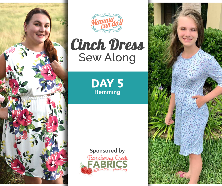 Cinch Dress Sew Along Day 5 - Hemming