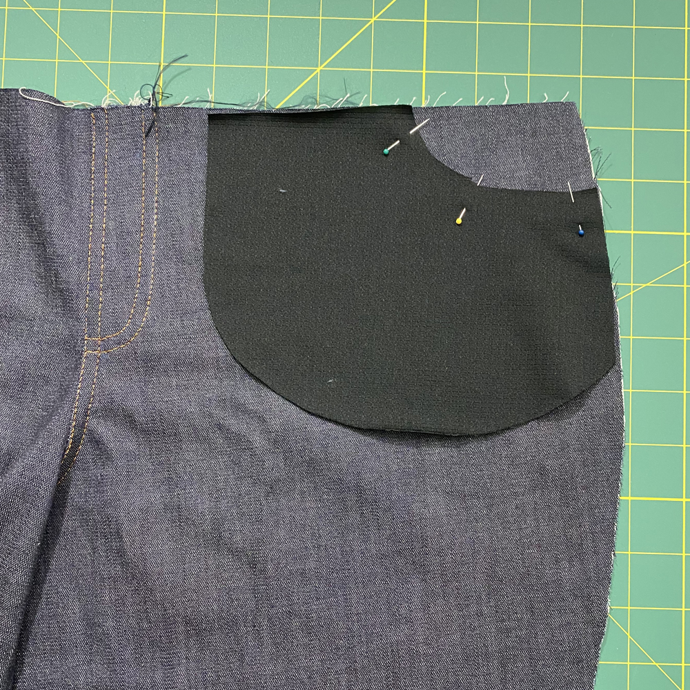 Front jeans style pocket and waistband casing hack for your Fit Pants. -  Mamma Can Do It Sewing Blog